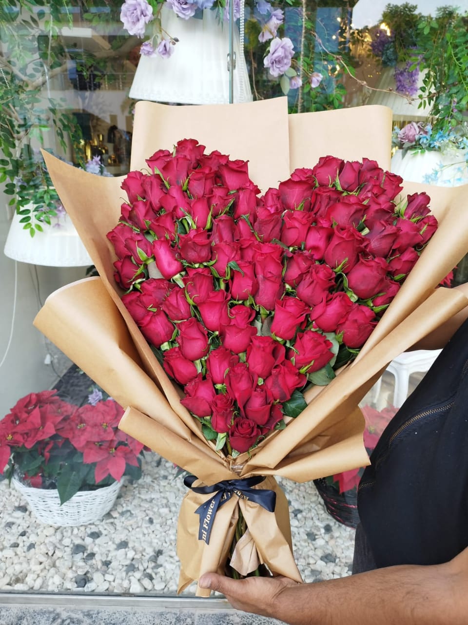 Huge Heart Bouquet 70 Roses